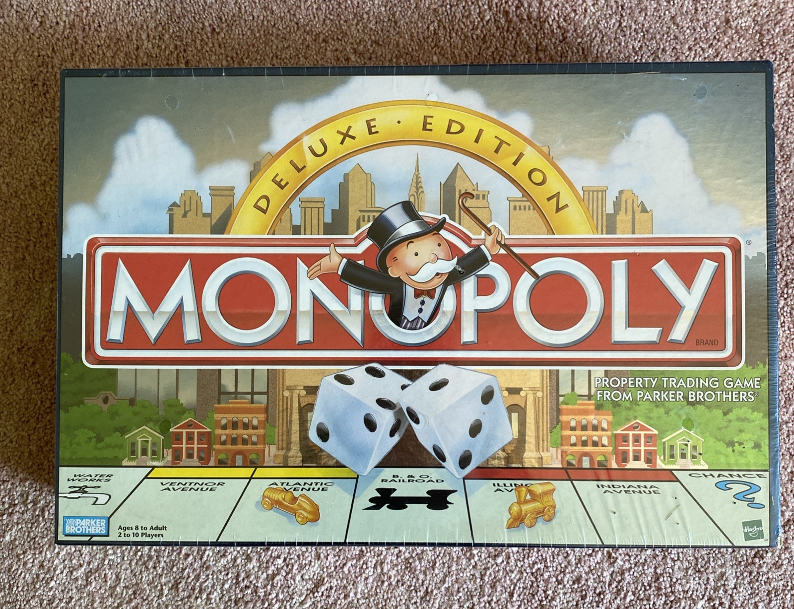 Vintage 1998 Monopoly Deluxe Edition Hasbro Parker Brothers Board NEW! SEALED!