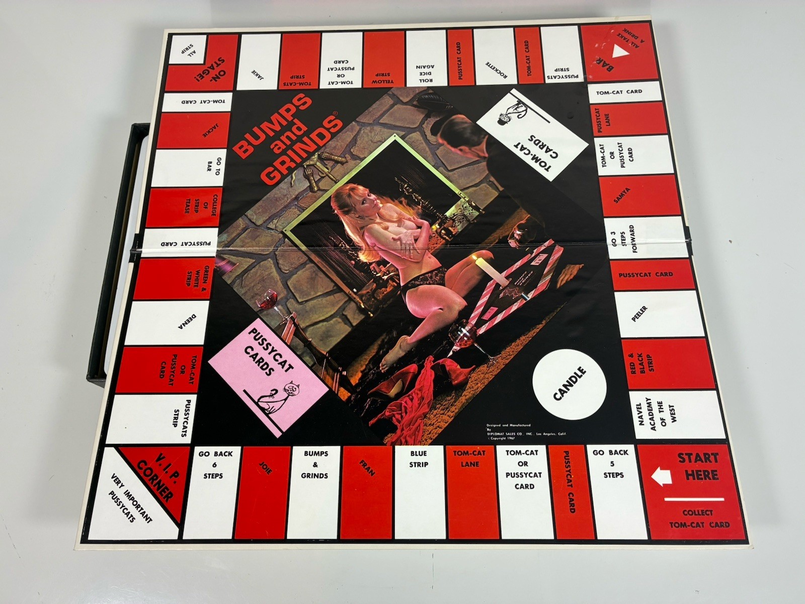 Vintage 1970’s Diplomat Games Bumps and Grinds Board Game Featured in Playboy