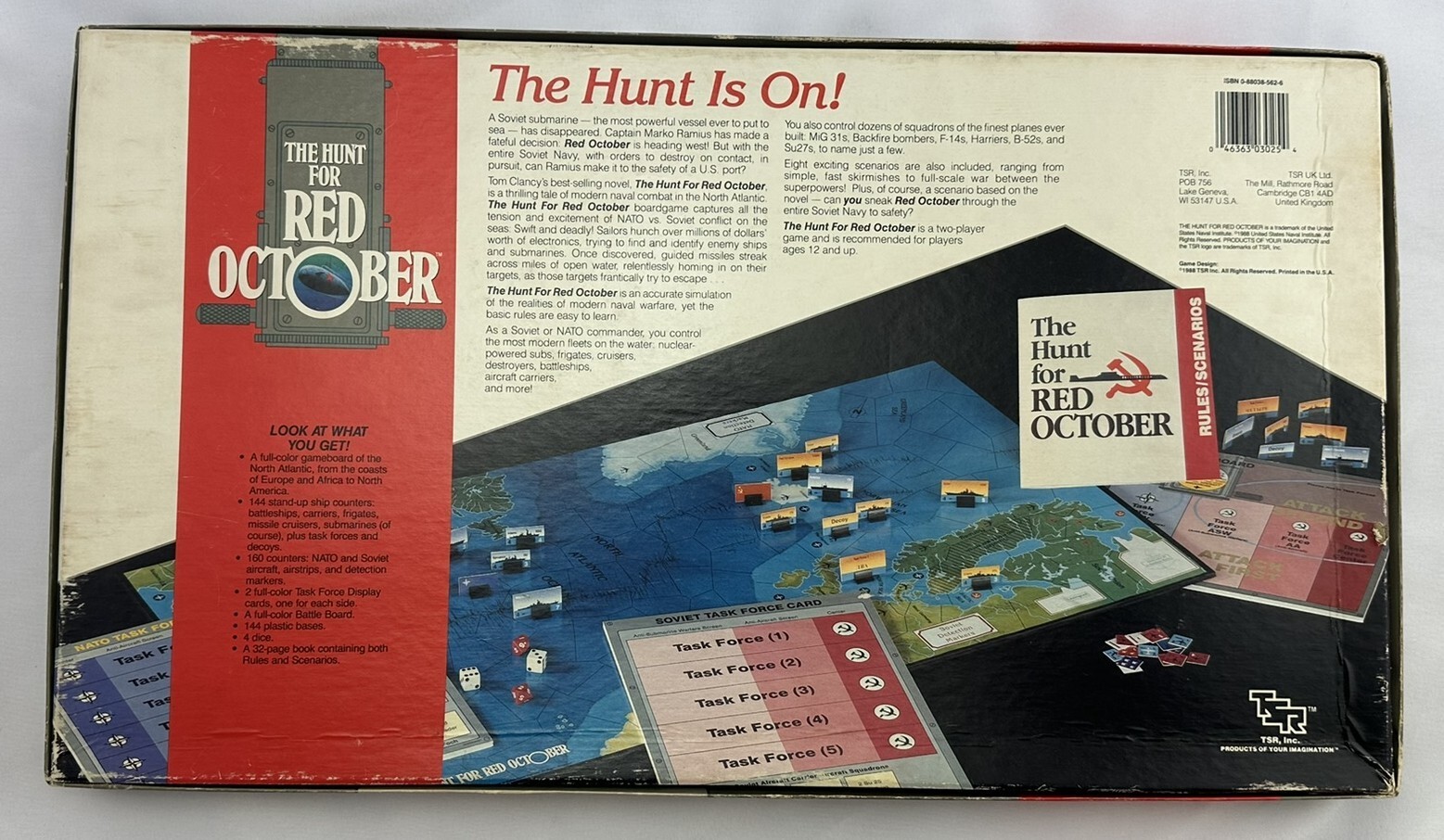 1988 Hunt For Red October Game by TSR Complete New Old Stock FREE SHIPPING