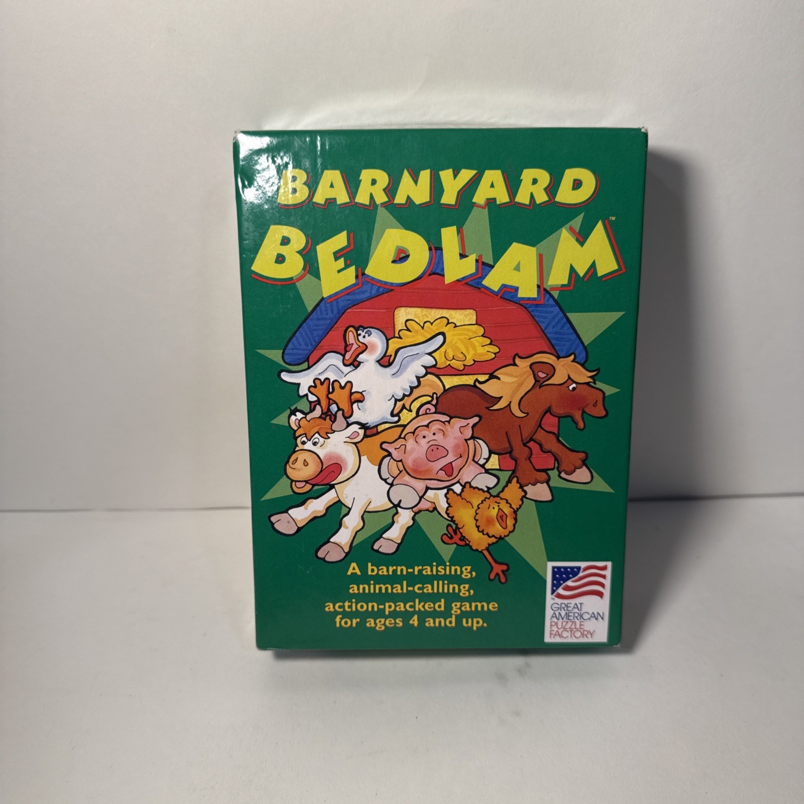 BARNYARD BEDLAM Kid’s Card Game Matching Animals – 1998 – COMPLETE Vintage