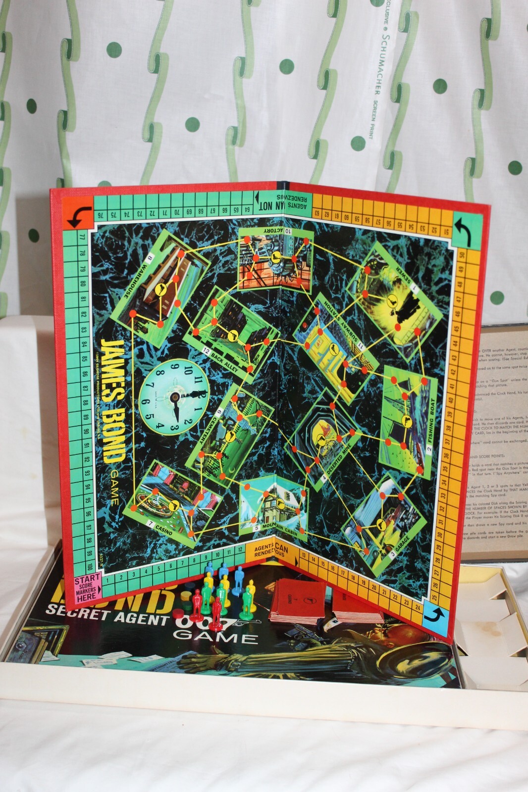 1964 Milton Bradley James Bond 007 Secret Agent Board Game 4527