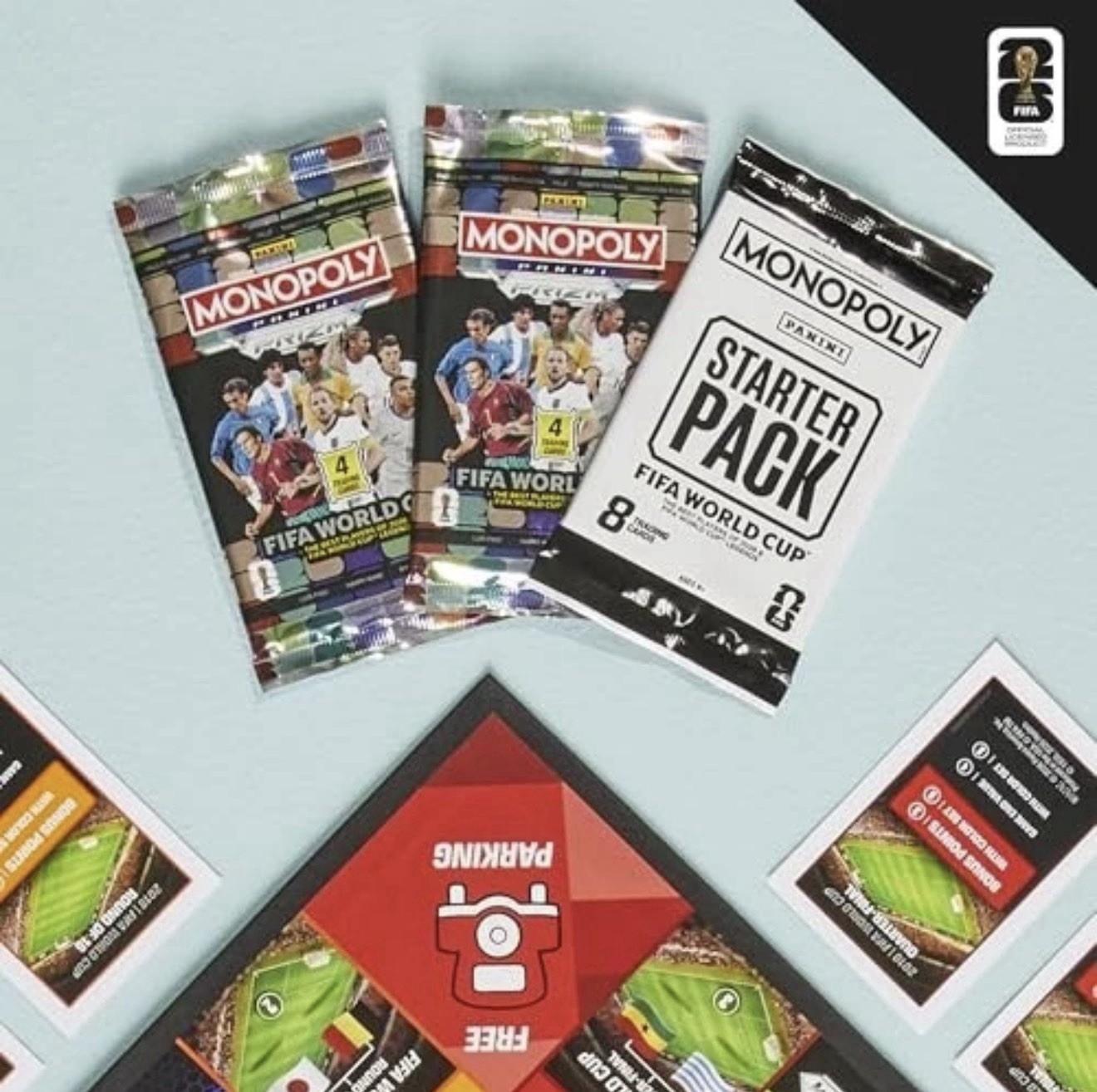 Monopoly – Panini Prizm Packs FIFA World Cup Soccer 2026 Board Game