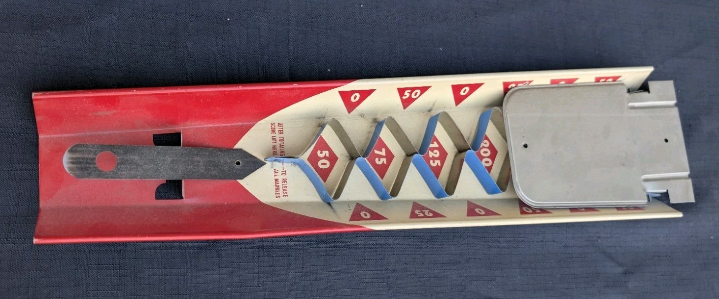 Vintage antique Wolverine No. 60 Marble Bingo Tin litho Toy Game w/ Original Box
