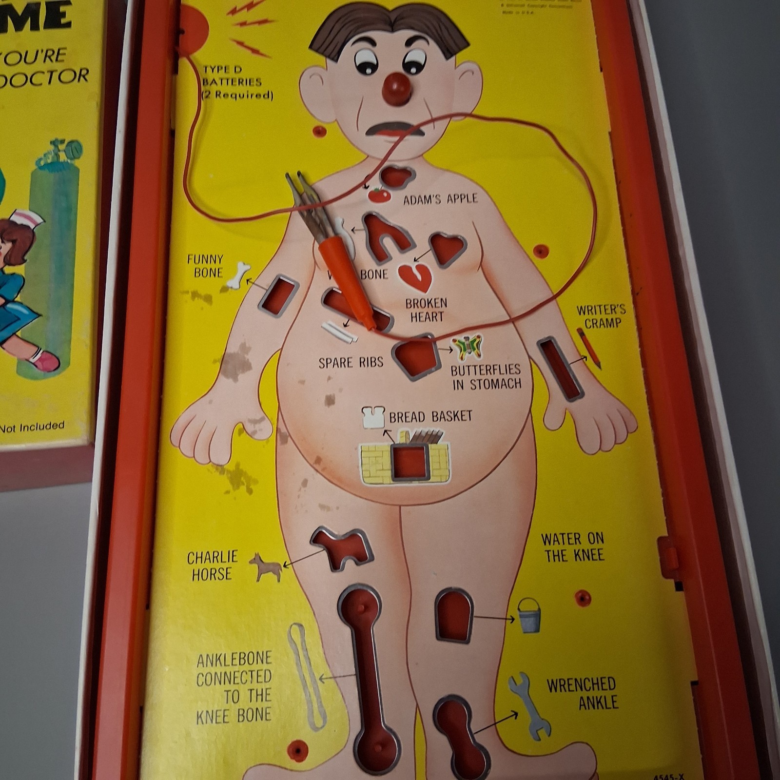 Vintage 1965 Milton Bradley Opperation Game Rare Smoking Doctor AS IS Parts