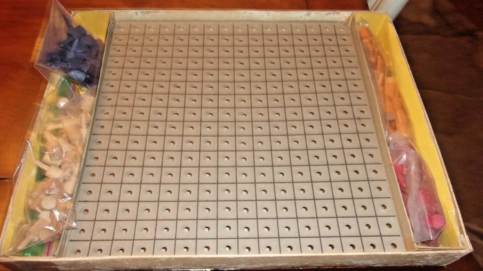 Vintage 1930s PEGITY from PB ~ Strategy Board Game w/Wooden Pegs, 2-4 Players