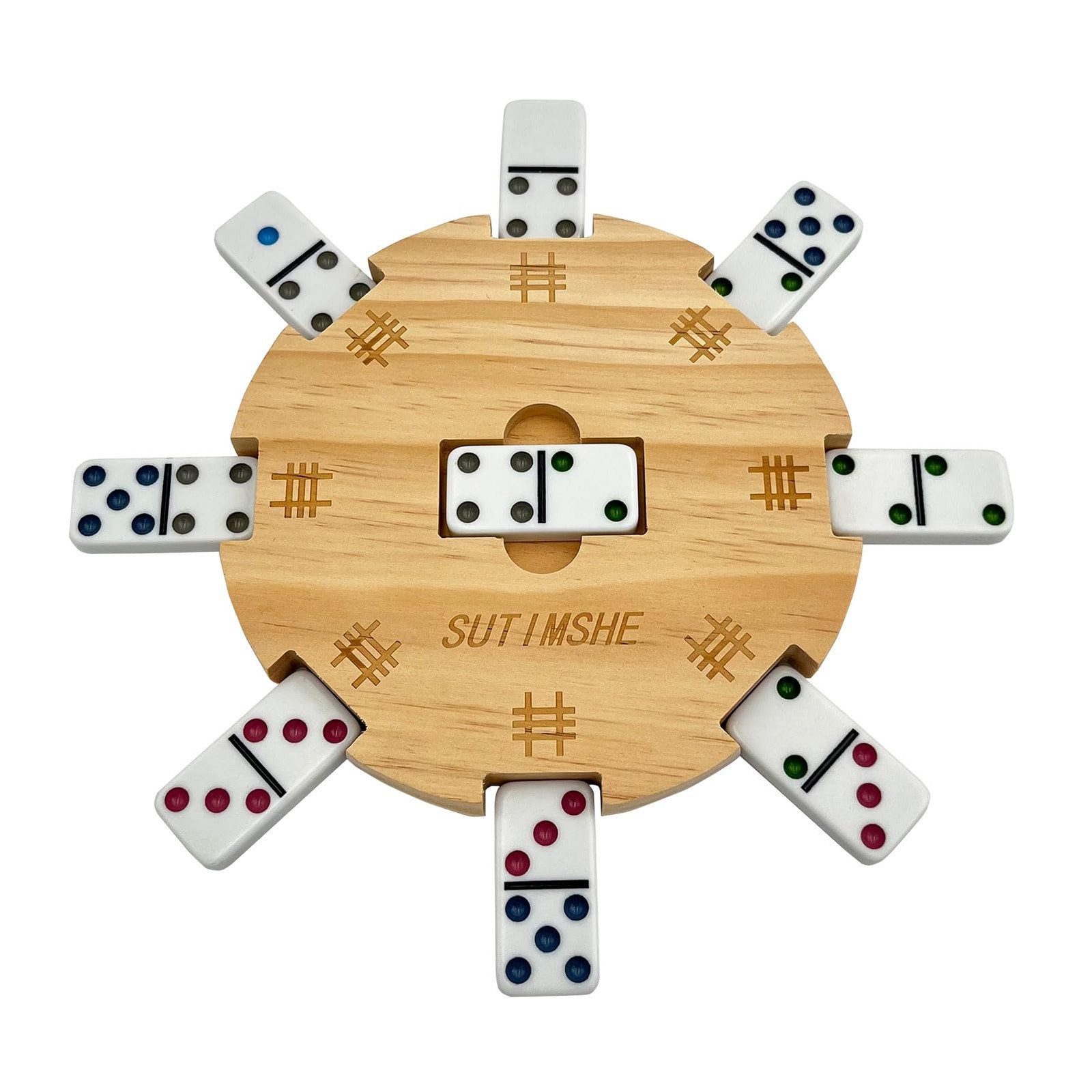 SUTIMSHE Wooden Hub Centerpiece for 6.5 x x 0.63 inches, Burlywood