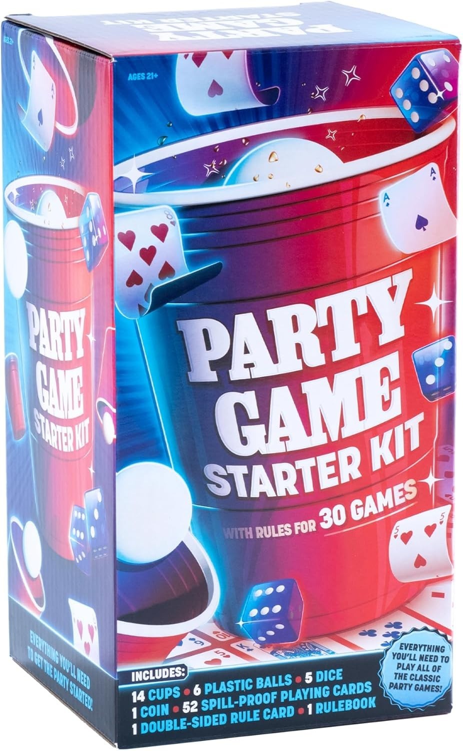 Endless Games PARTY GAME STARTER KIT, 30 Fun Game Night Games & Supplies