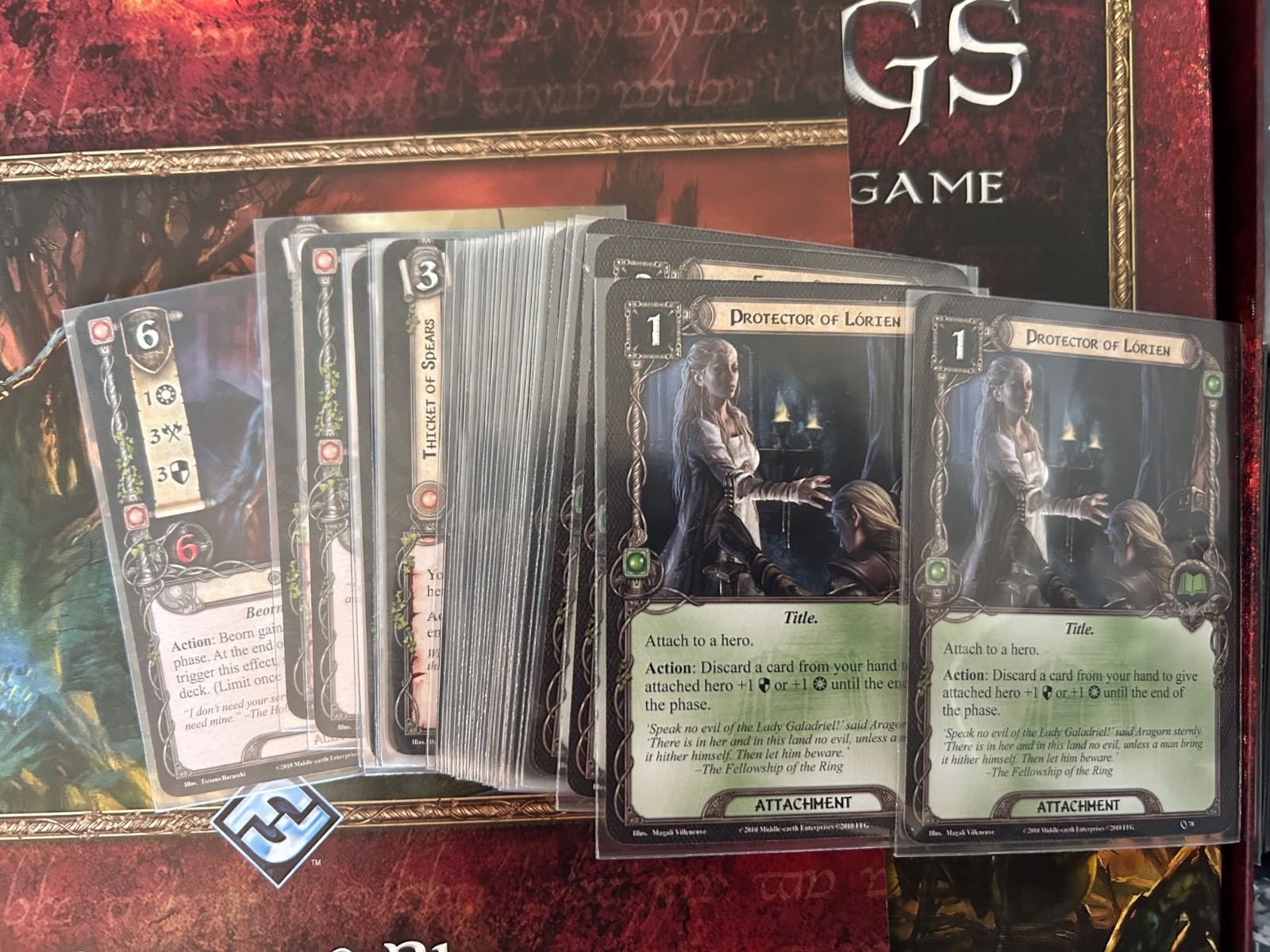 Lord of The Rings the Card game by Nate French 1-2 players lightly played