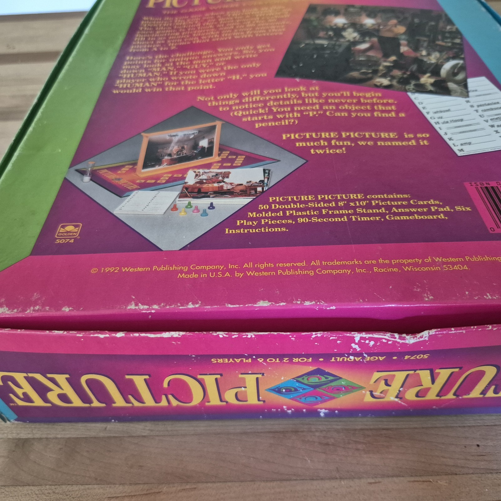 VINTAGE Picture Picture Board Game COMPLETE Golden 1992 90s Party