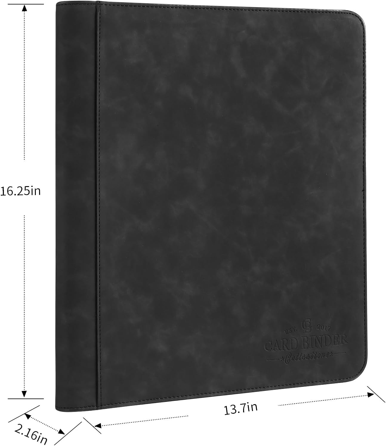 Toploader Binder,Toploader Hard Cases, 9-Pocket Pages Sleeves Hold up black2