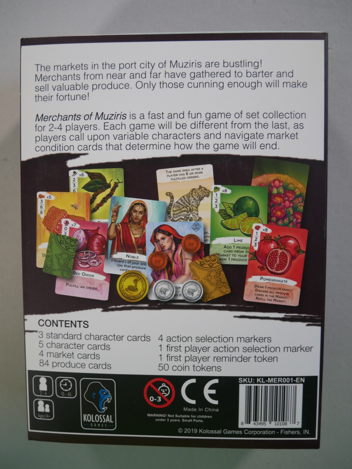 Merchants of Muziris Board Game Card Game Kolossal Games