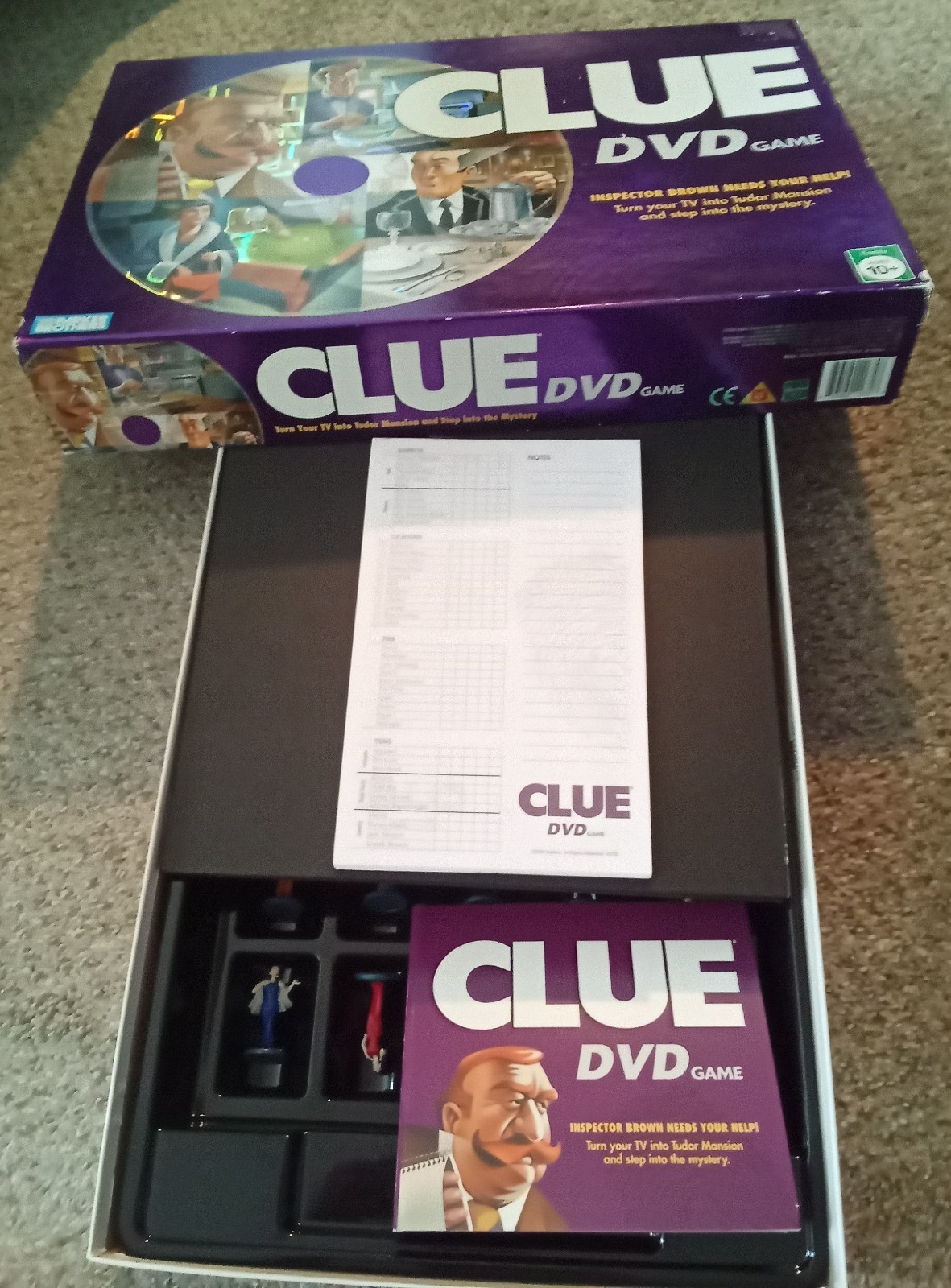 Clue DVD Parker Brothers 2006 Classic Detective Board Game Mystery. complete.