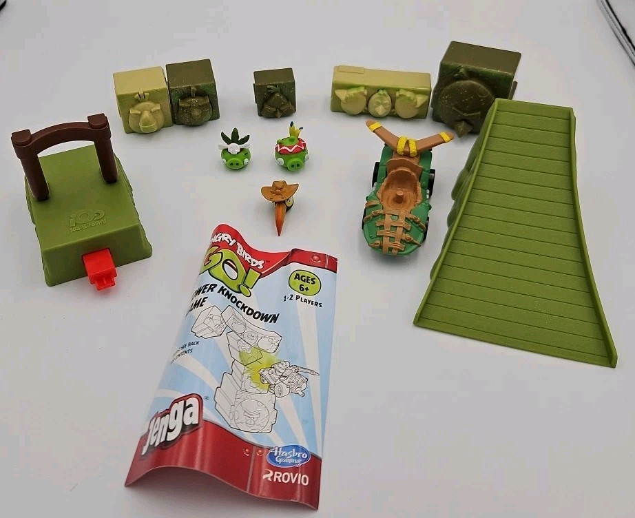 Angry Birds Go Jenga Tower Knockdown Game Hasbro 2013- Complete