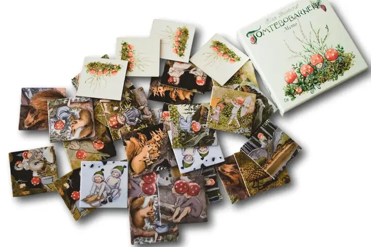 NEW ADORABLE Elsa Beskow “Tomtebobarnen” or Children of the Forest Memory Game