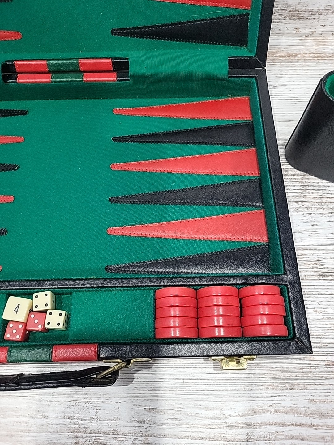 Vintage Reiss Backgammon Board Game Briefcase Set