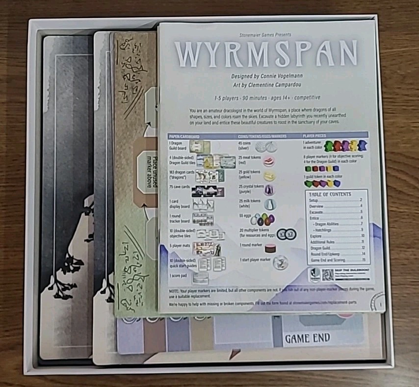 Wyrmspan 3D-Printed Game Organizer – ANY COLOR – Game Insert & Storage Solution