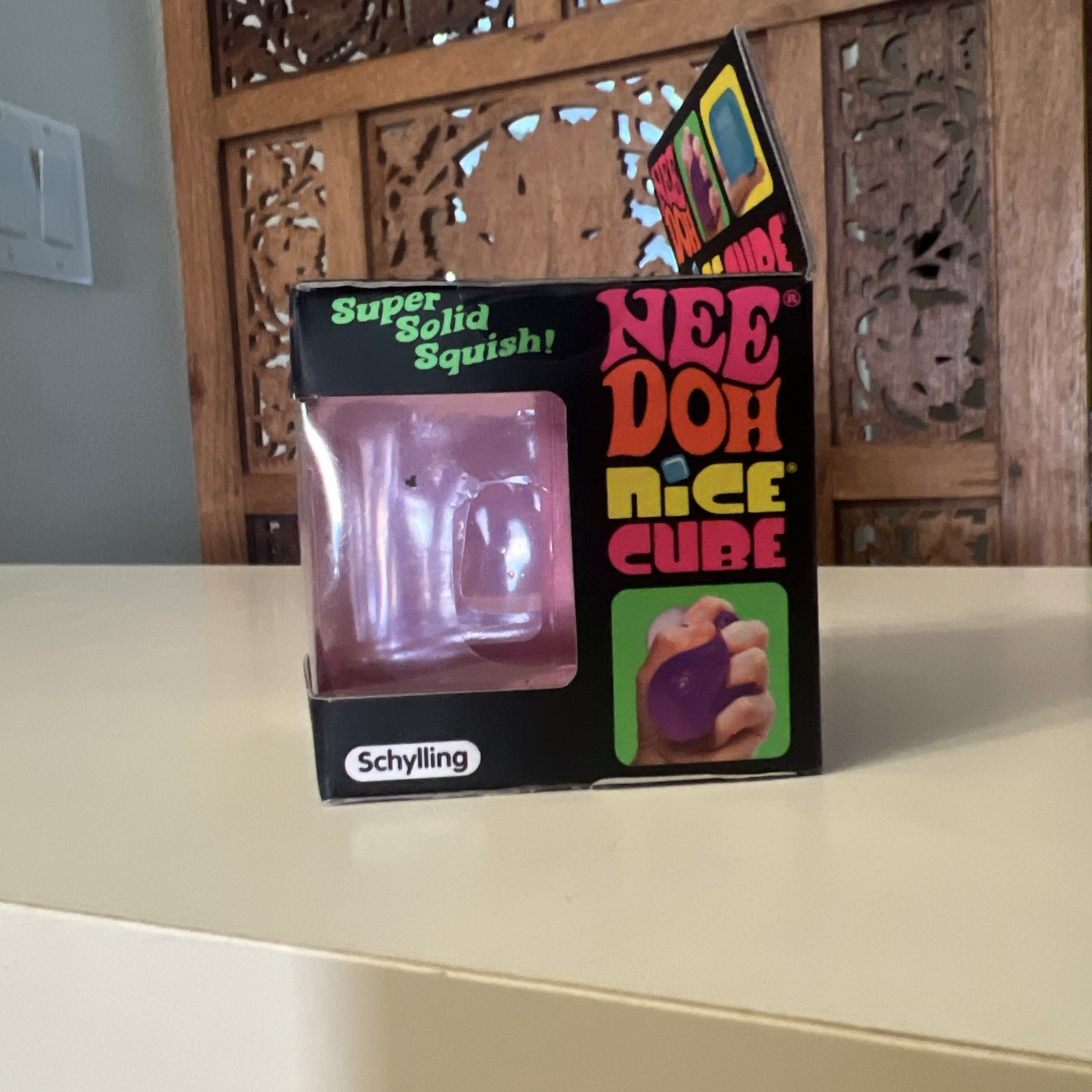 Authentic Schylling Nee Doh Nice Cube Pink Rare Manipulative Toy NEW in Box