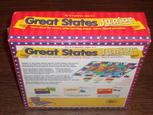 NIB 2003 Great States Junior Game Board By International Playthings