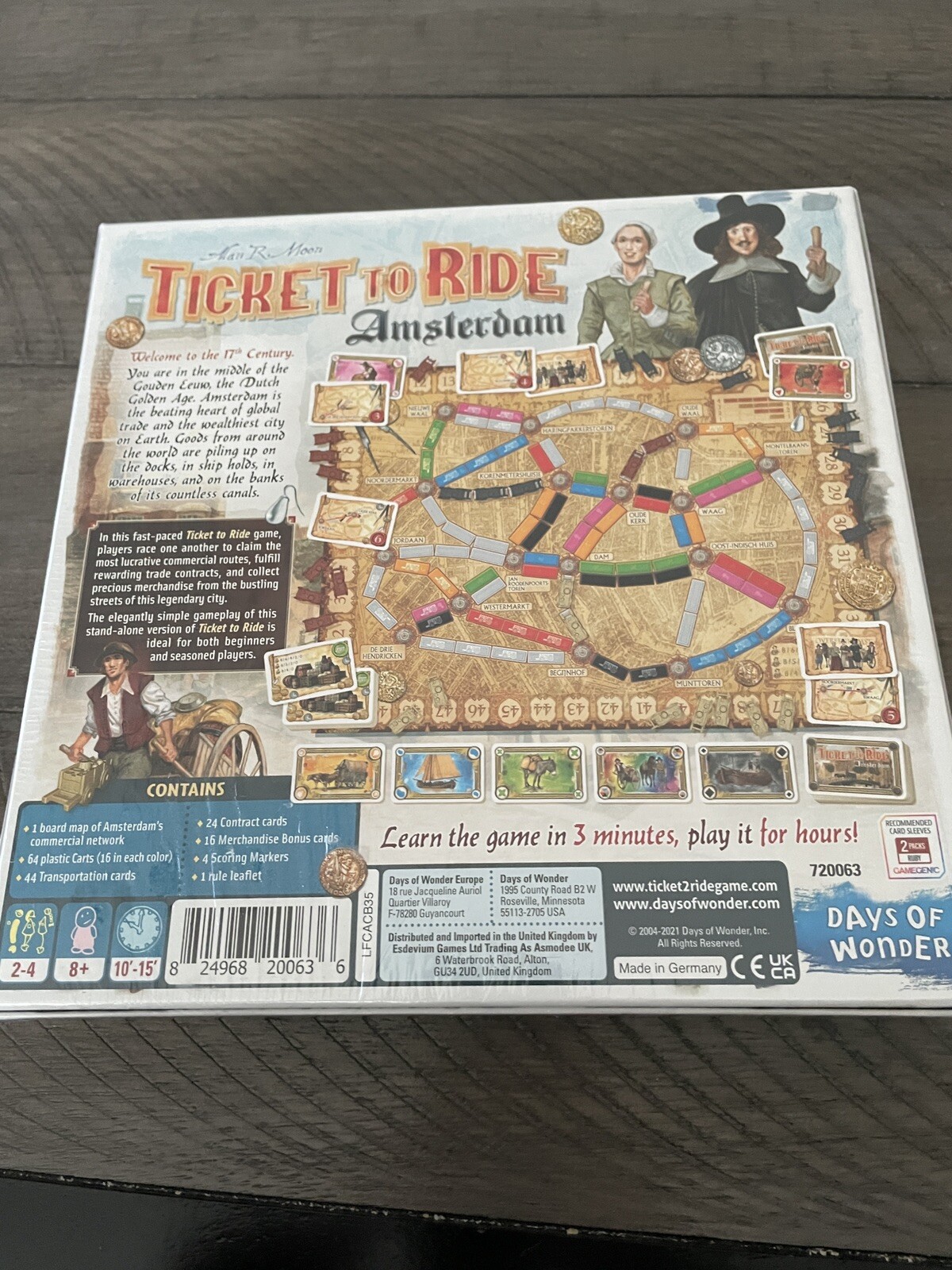 New Ticket To Ride Amsterdam Board Game Days Of Wonder DO7263 Quick Play SEALED