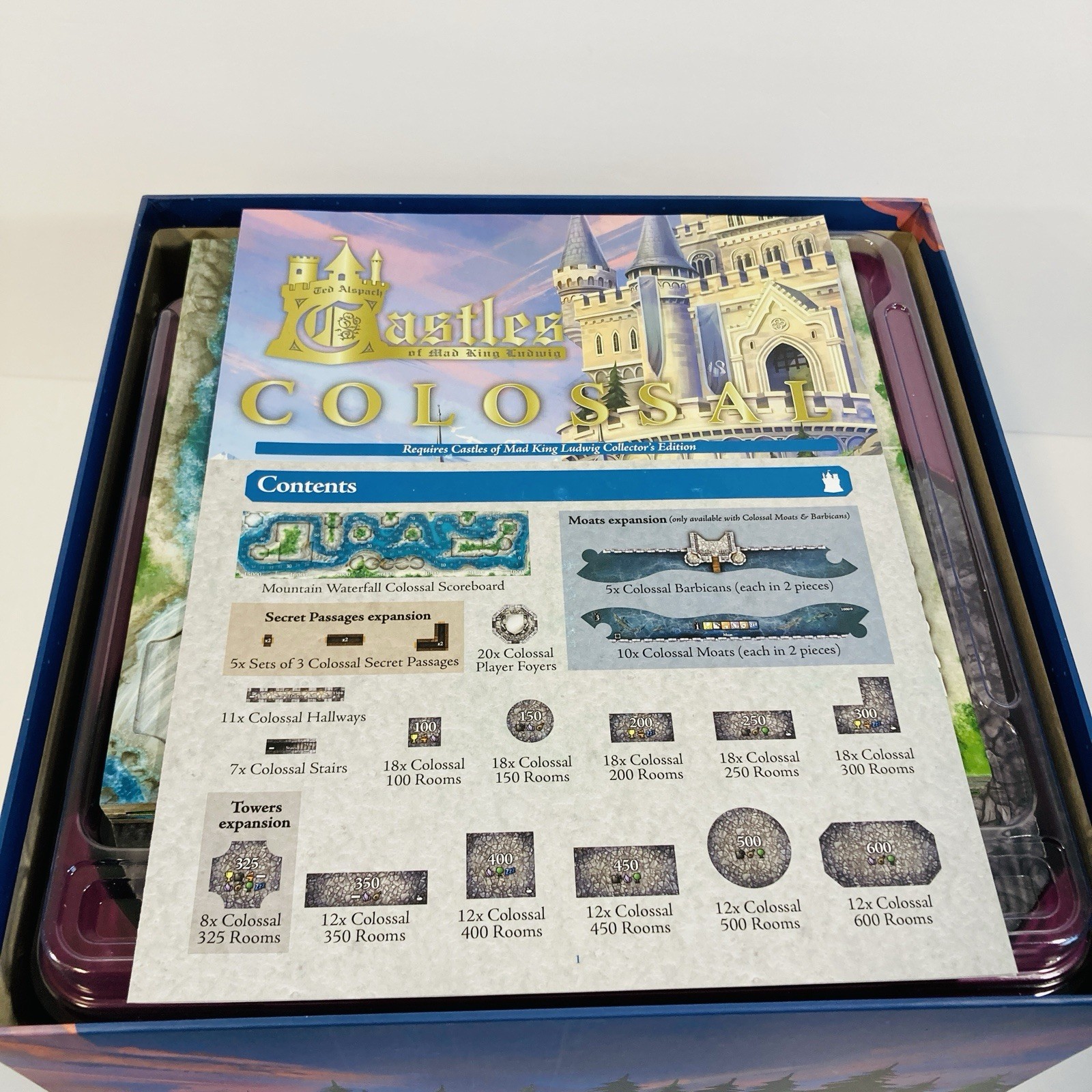CASTLES OF MAD KING LUDWIG COLOSSAL EXPANSION Collector’s Ed w/Moats & Barbicans