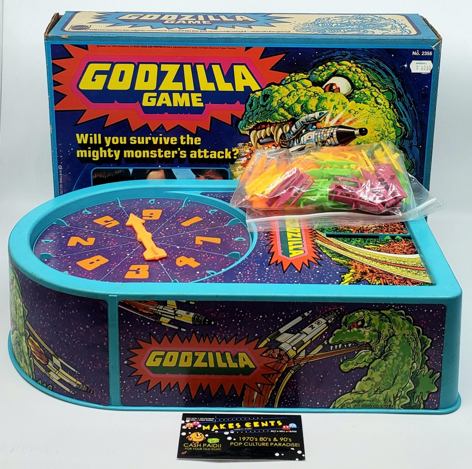 Vintage Rare 1978 Mattell Godzilla Game In Original Box #2356 – READ!