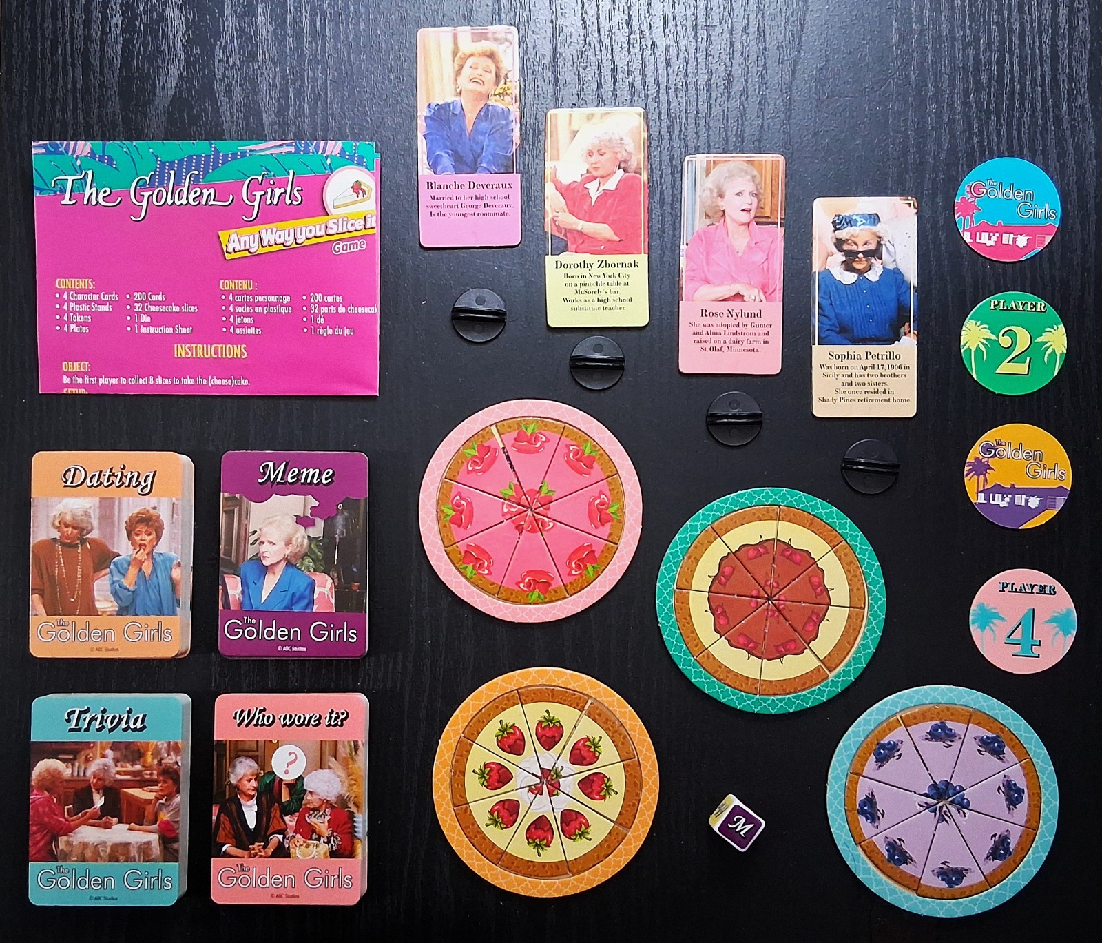 The Golden Girls Any Way You Slice It Game Cardinal Trivia Party Board Game New