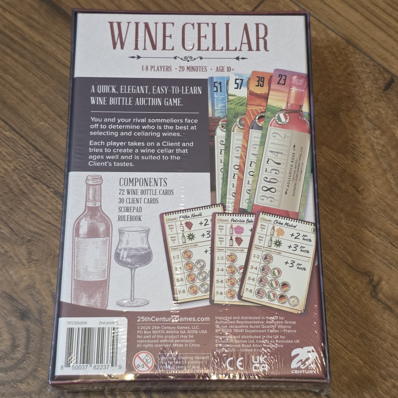 Wine Cellar Board Game 25th Century Games Andrew Stiles Vincent Dutrait NEW