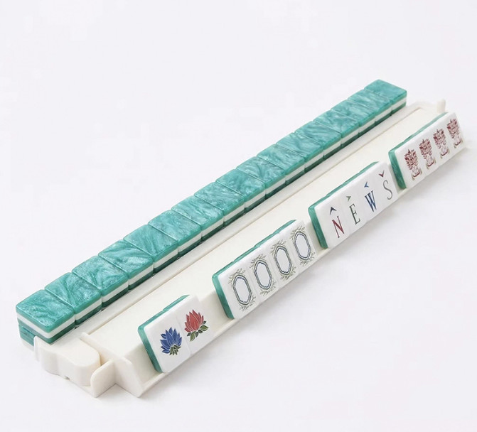 New high-end Blue Mahjong Tiles set ,160 tiles+ Free storage bag
