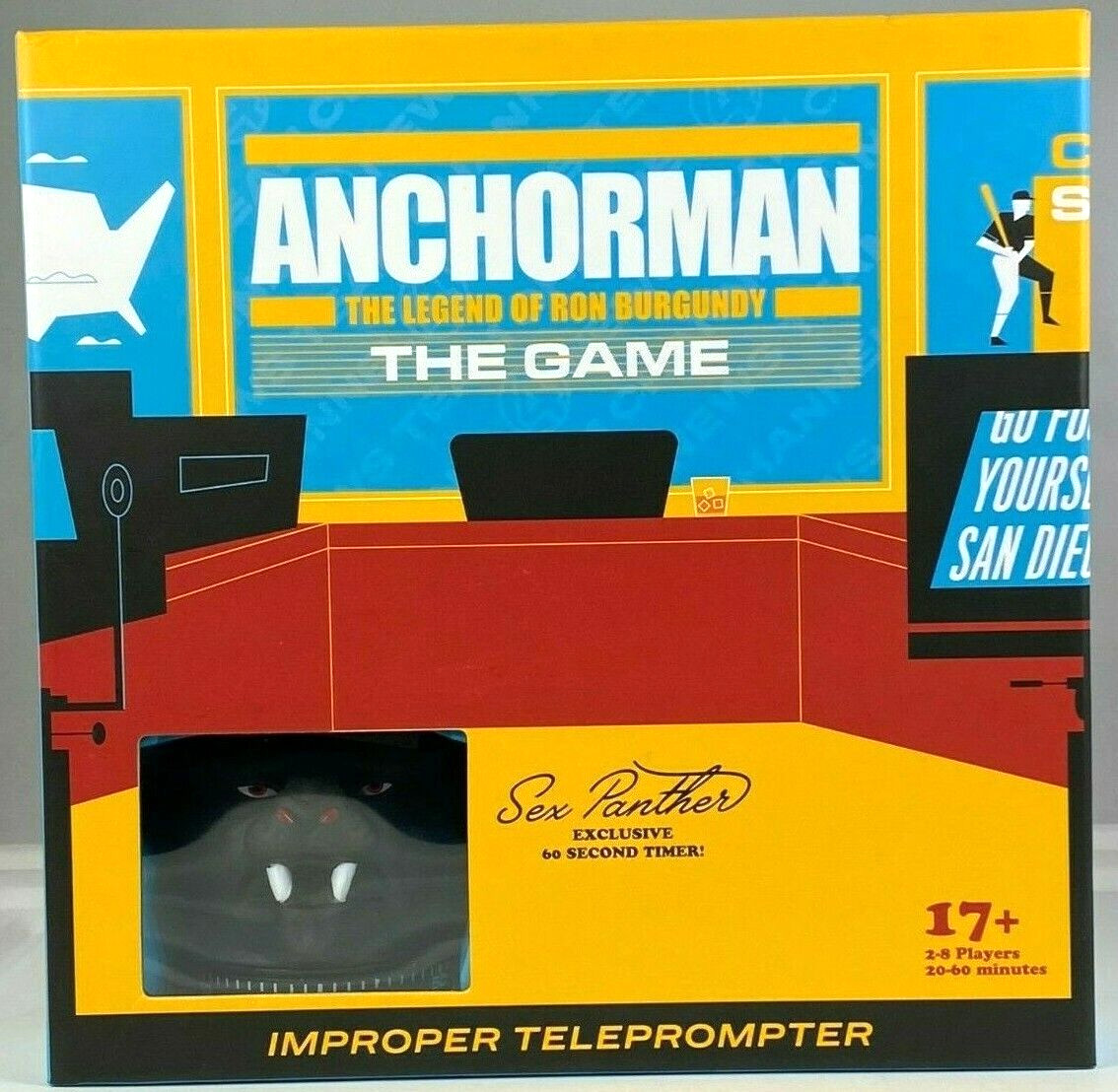 Anchorman The Legend Of Ron Burgundy The Game 2-8 Players 20-60 Minutes W/ Timer
