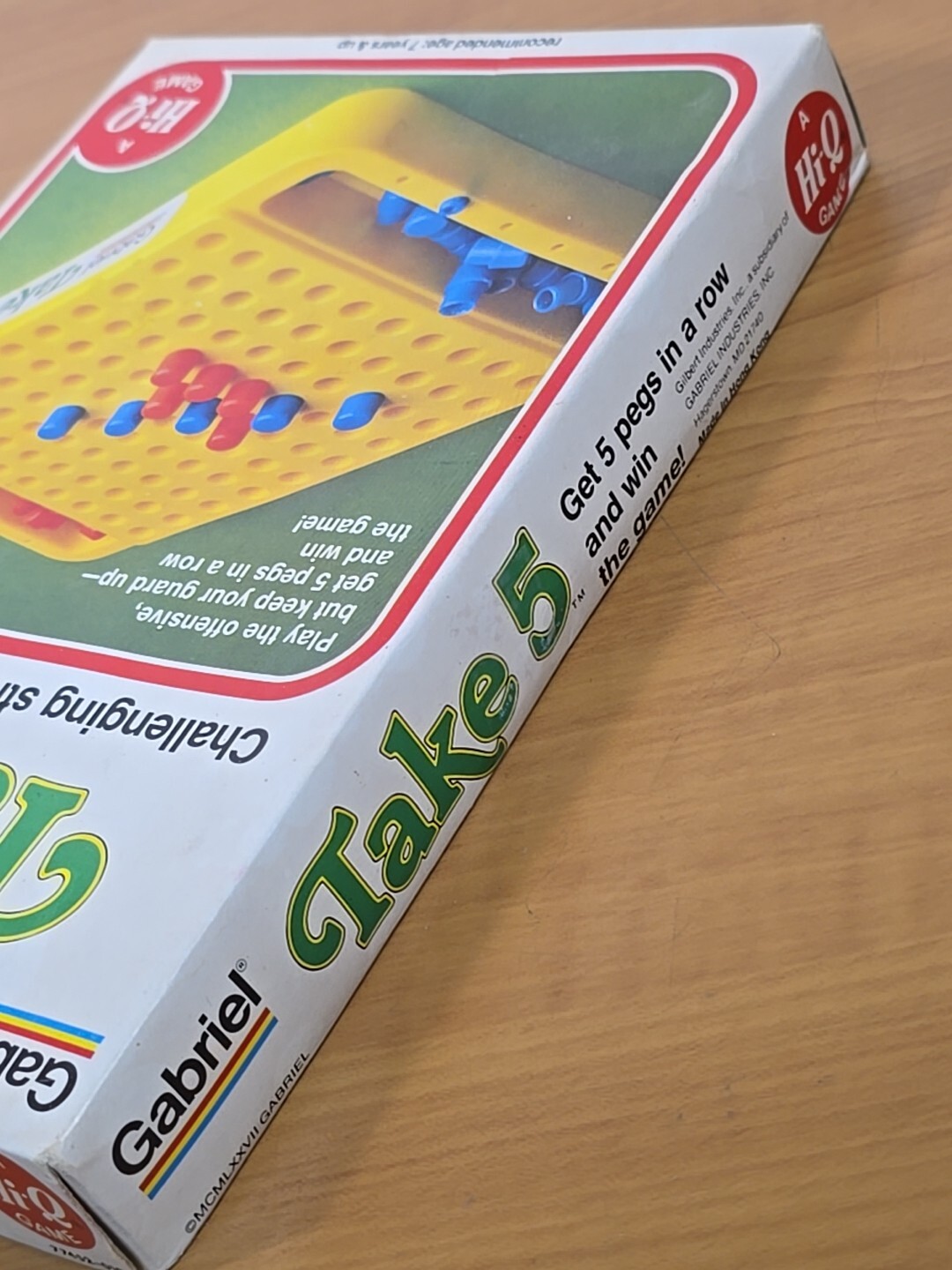TAKE 5 Board Game Vtg 1977 Gabriel Hi-Q Strategy 100% Complete Hong Kong