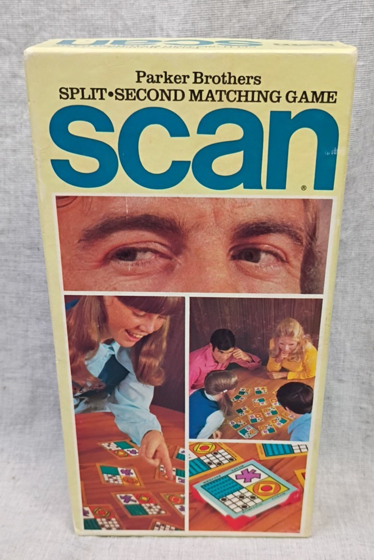 SCAN Parker Brothers 1970 Vintage Matching Card Game Complete in Original Box
