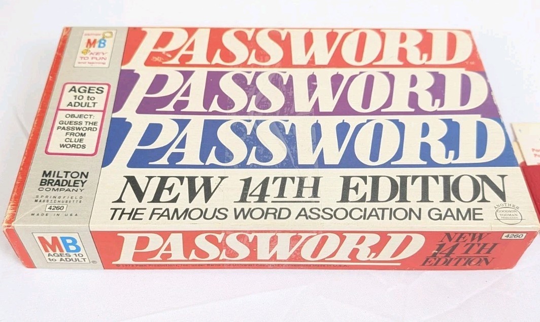 Vintage 1973 Password Game 14th Edition Complete by Milton Bradley