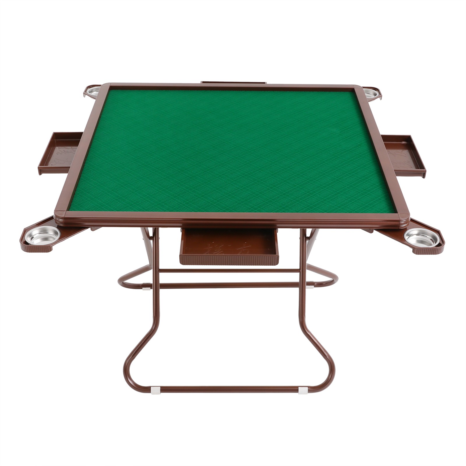 Mahjong Table w/ 4 Cup Holders & 4 Drawers for 4 Player People Foldable Portable