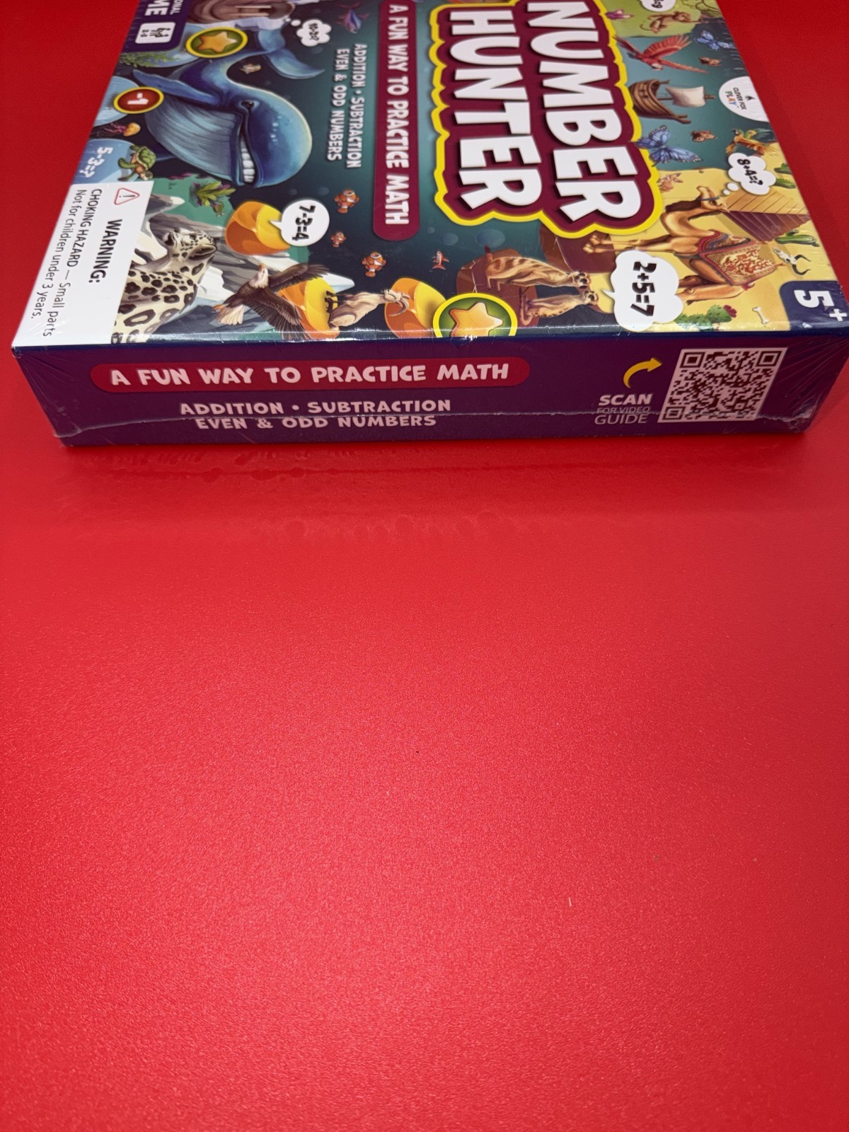 Number Hunter Math Board Game – Addition & Subtraction Adventure Age 5 and Up