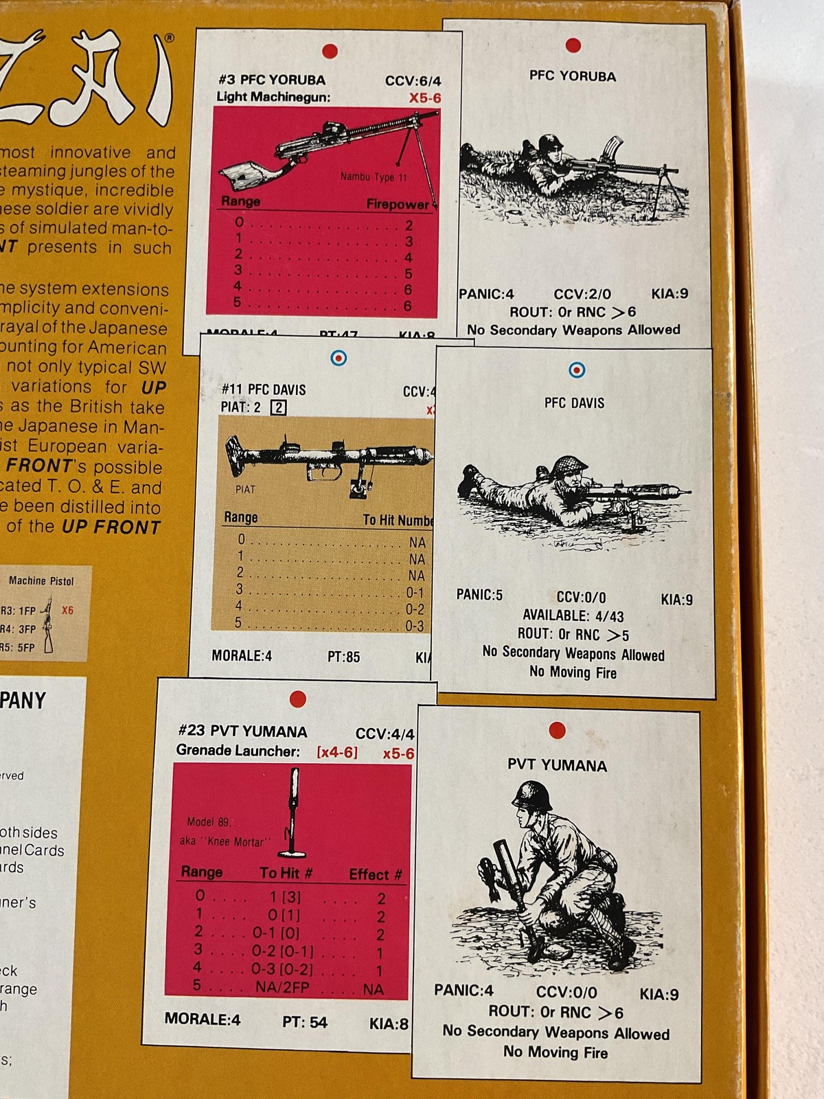 Vintage 1984 BANZAI Board Game Avalon Hill Gamette UP FRONT Players 1-2 China