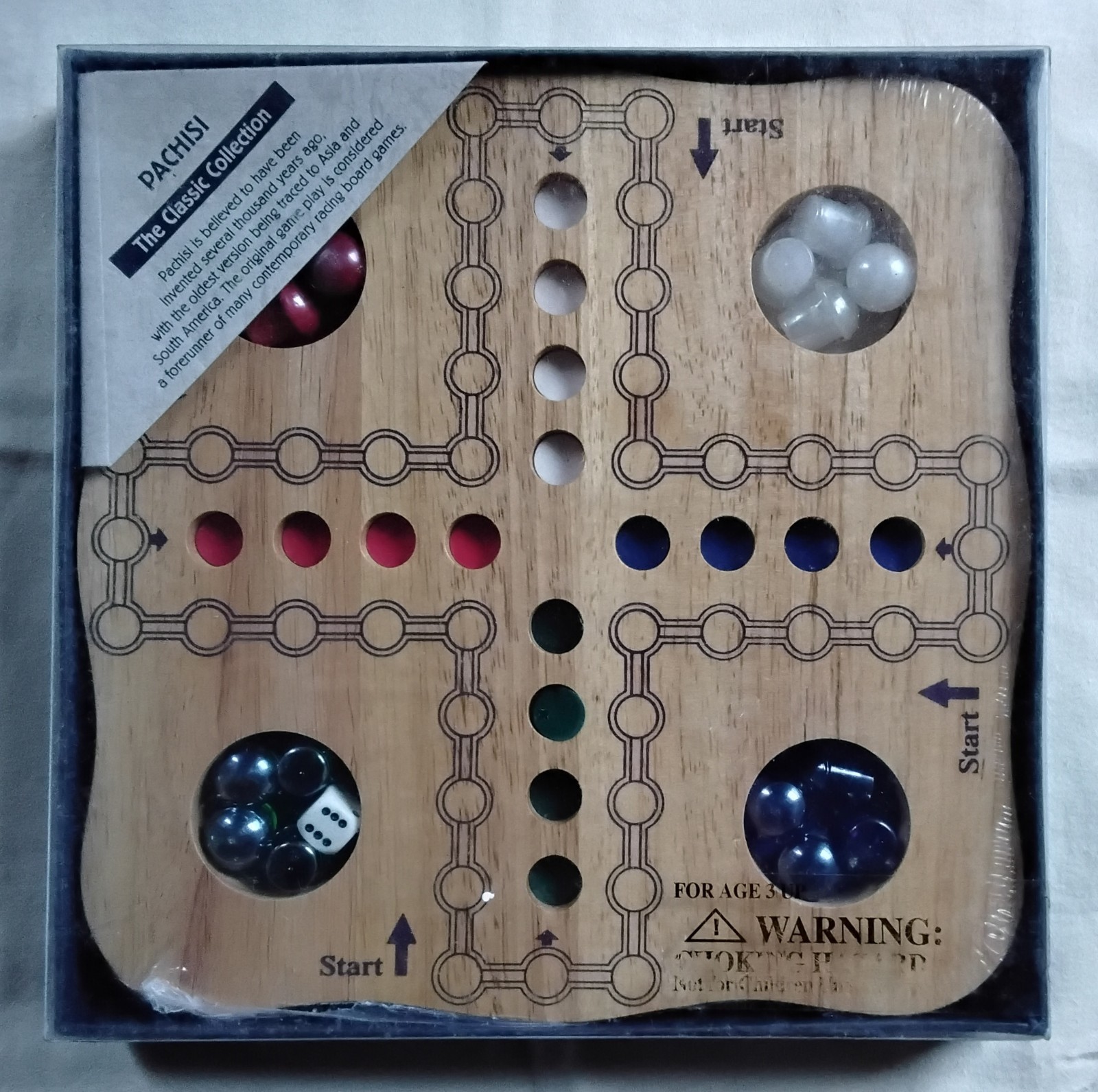 The Classic Collection PACHISI Racing Board Game New in Box & Plastic
