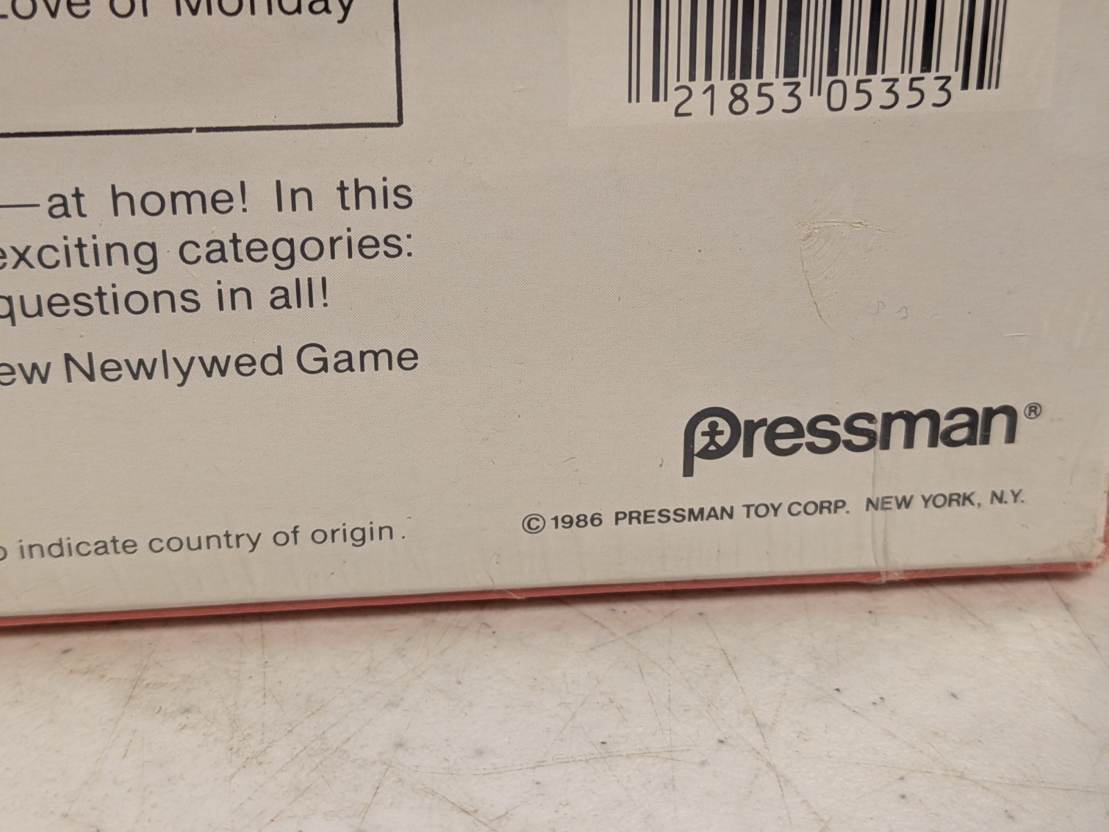 Vintage The New Newlywed Game 1986 Pressman For 2 To 4 Adult Couples New Sealed