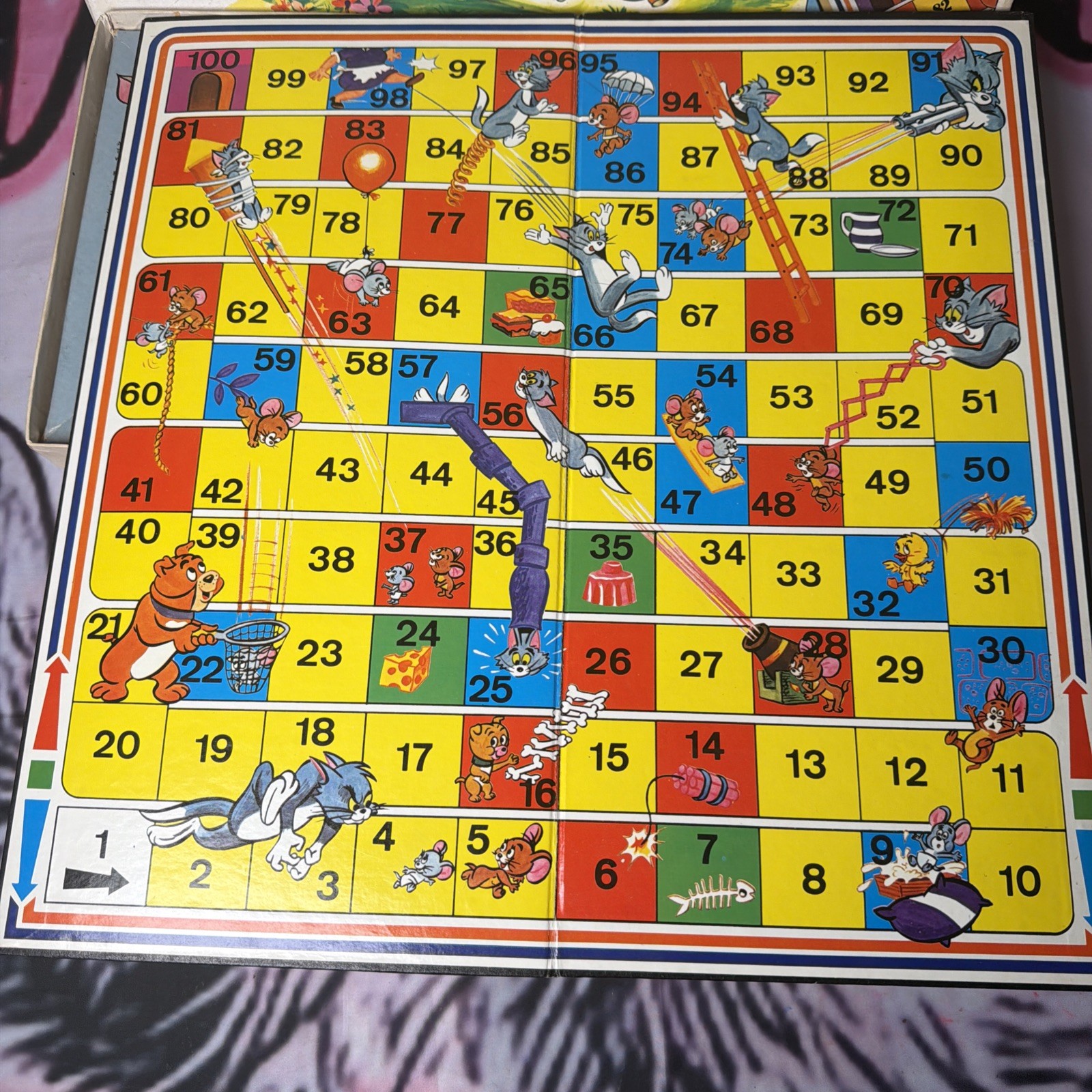 Vintage RARE 1976 Tom & Jerry Board Game Estrela Brazil Jogo Tabuleiro MGM