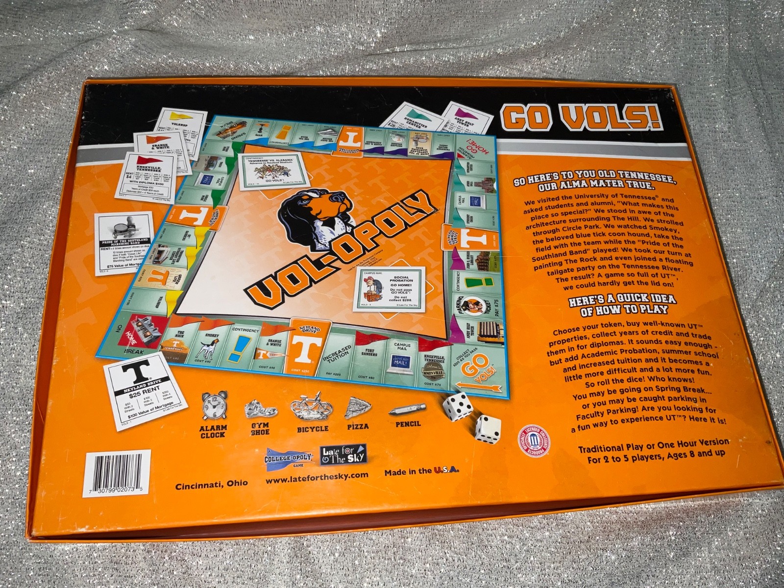 Vol-opoly University Of Tennessee Volunteers Board game TN Vols Volopoly See Pic
