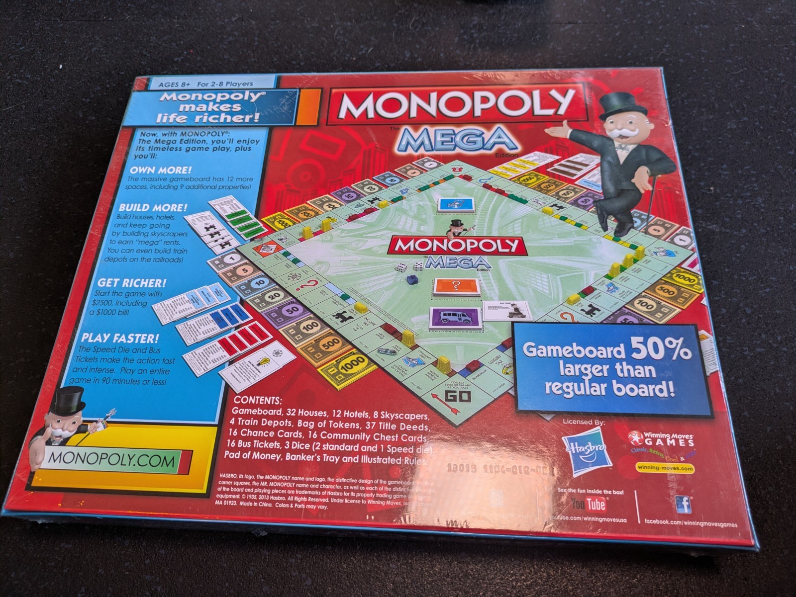 Monopoly Mega Edition Board Game Sealed New in Box Hashbro 1104