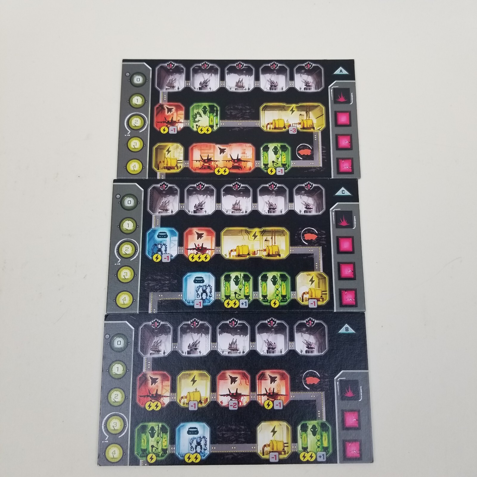 Tiles for Standard Game of Under Falling Skies Board Game Czech Games Edition