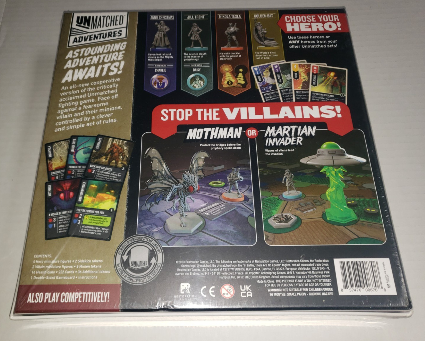 Unmatched Adventures: Tales to Amaze By Restoration Games NEW Sealed Damaged Box