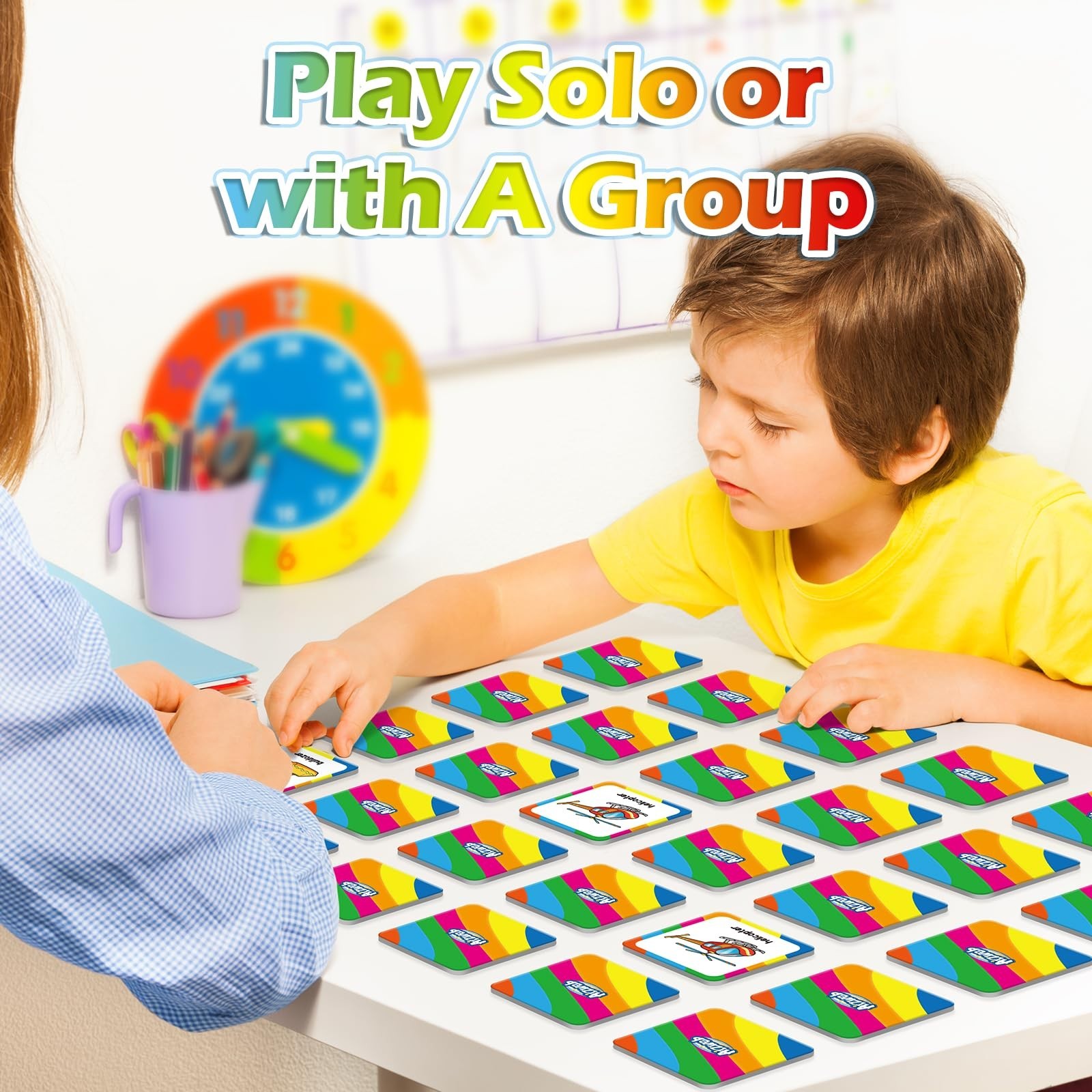 48 Pcs Vehicle Memory Match Game for Kids 3-6, Educational Flash Cards, Toddler