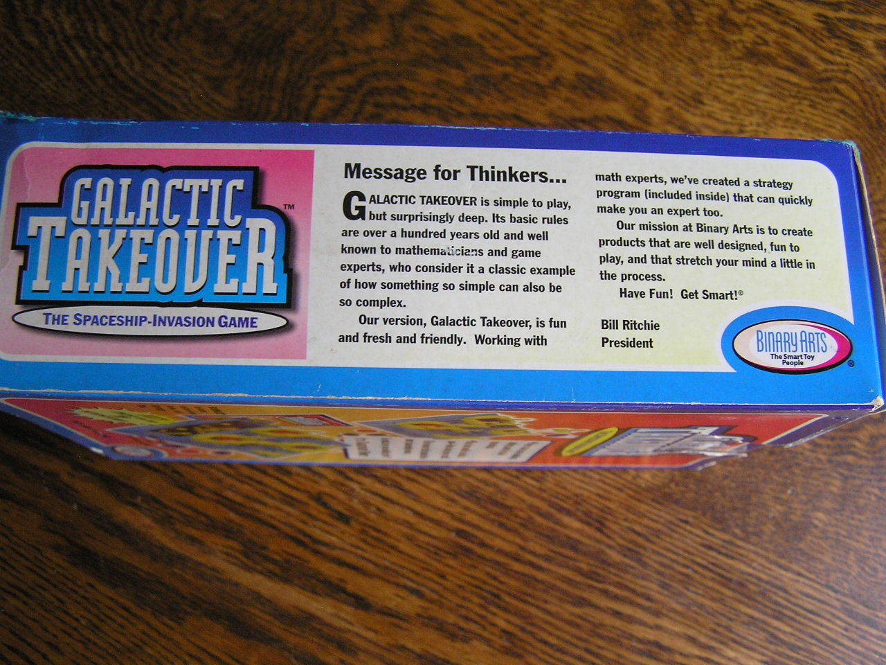 2000 Binary Arts 2~Player GALACTIC TAKEOVER Strategy Game For Thinkers Ages 8+