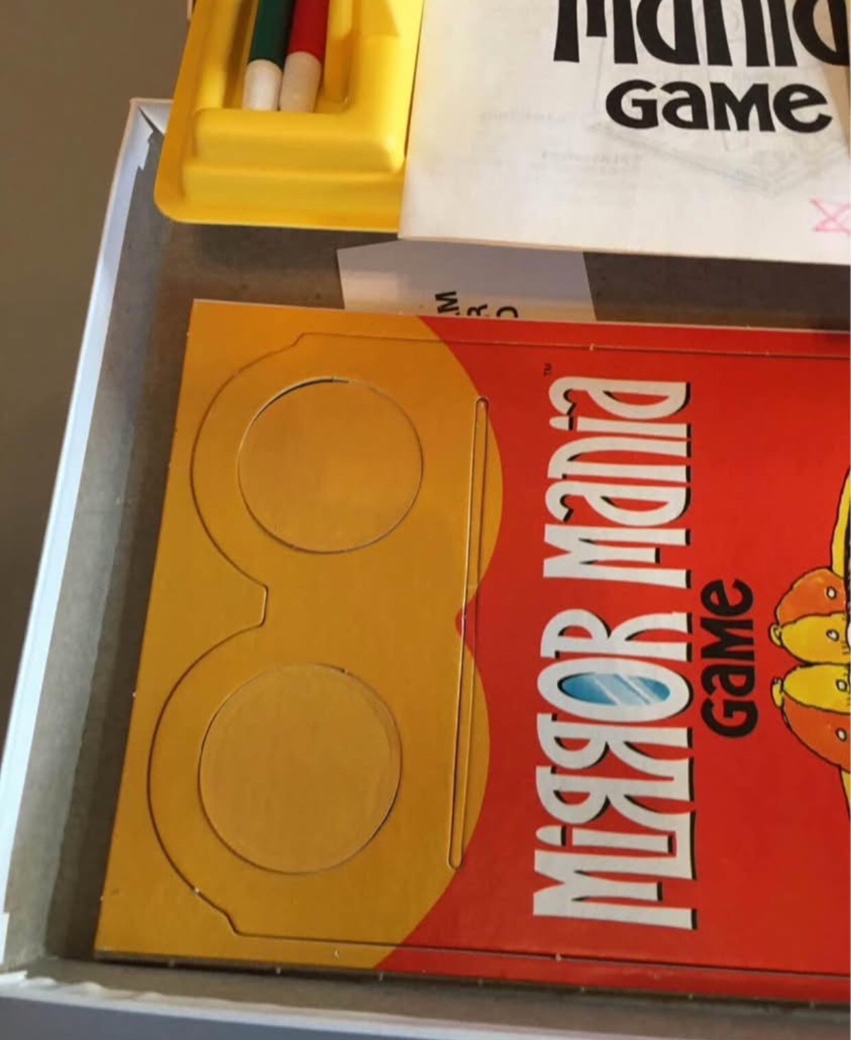 Mirror Mania Reverse Action Board Game VTG 1982 Whitman Complete