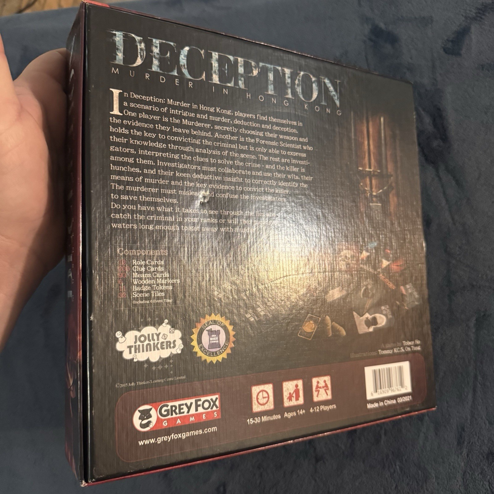Deception: Murder in Hong Kong – Grey Fox Games 2019 Used Complete