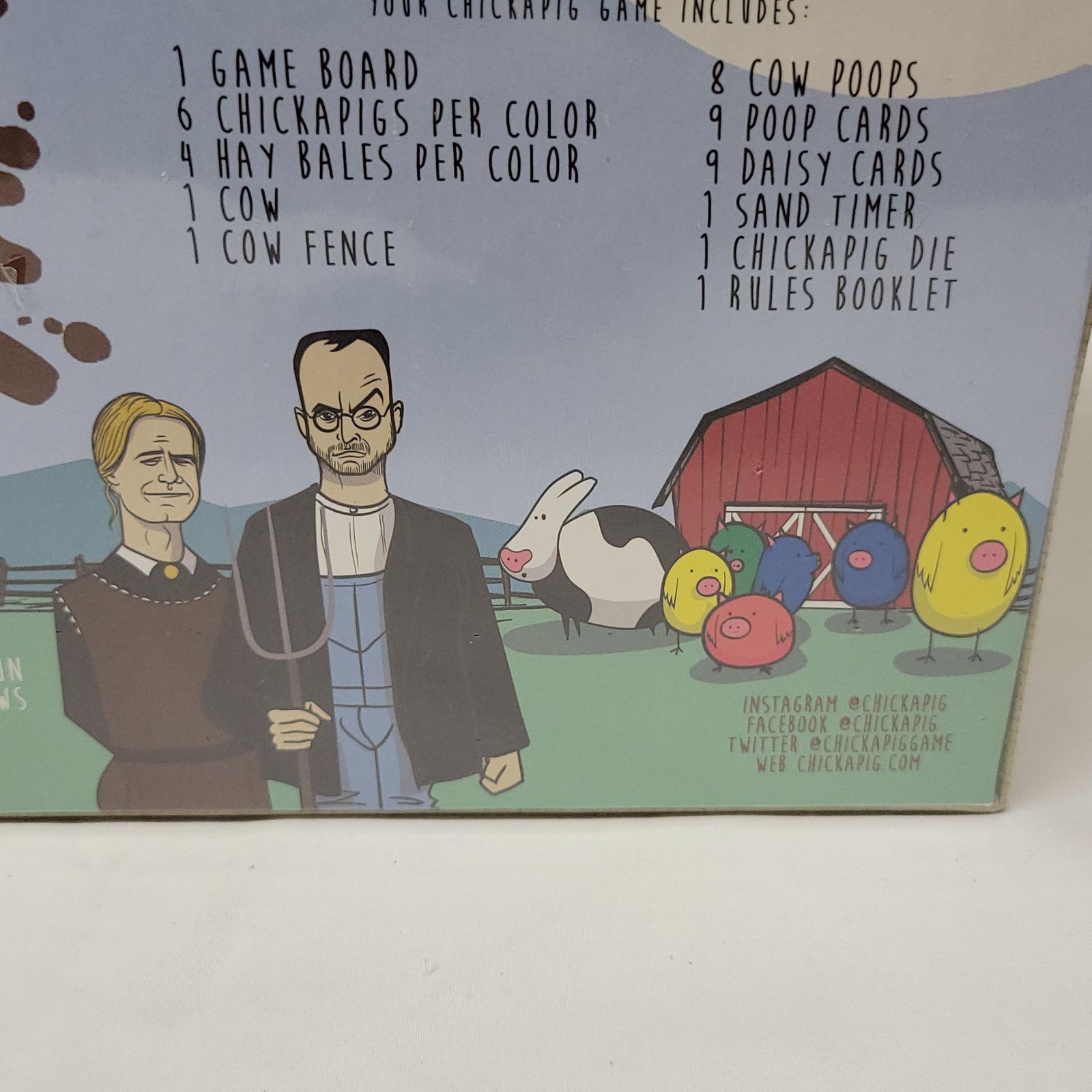 Chickapig The Family Fun Farmknh Board Game Farm to Table NEW! Farm animals