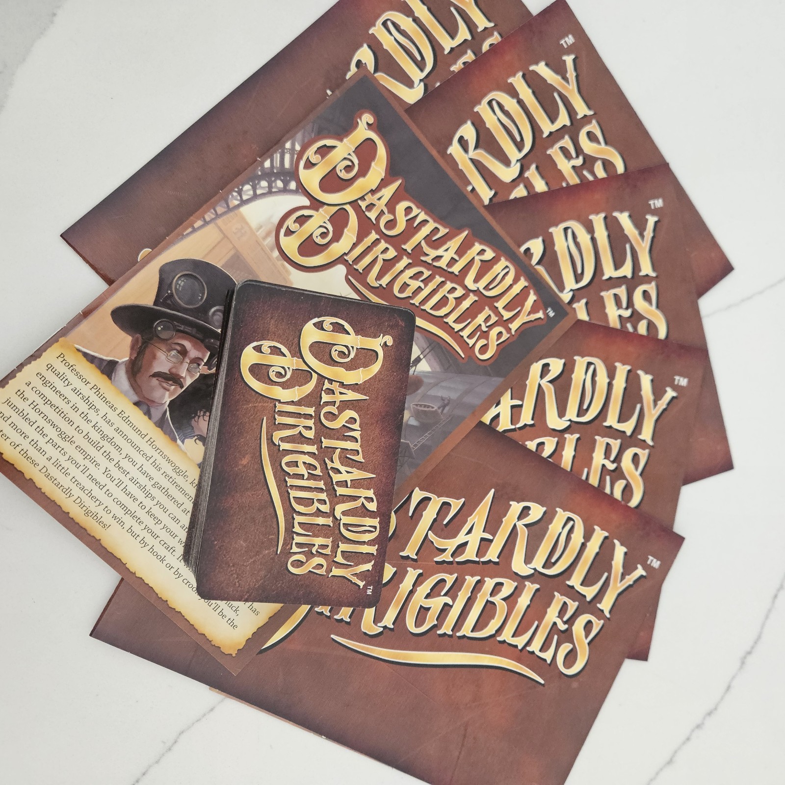Dastardy Dirigibles Complete In Box Card Game Steampunk Airship Building Game