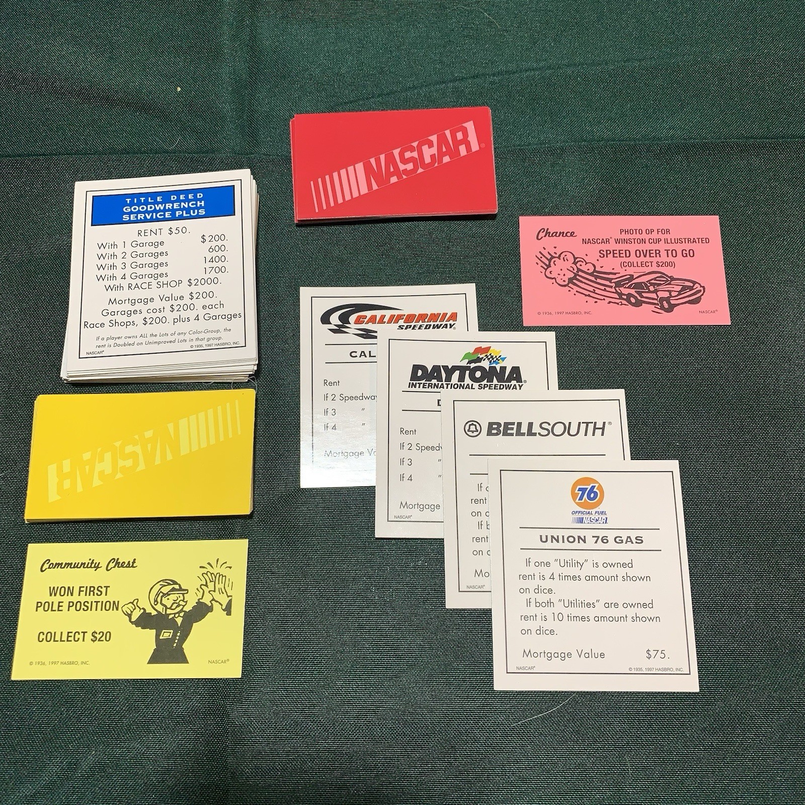 Monopoly NASCAR Official Collector’s Edition COMPLETE Parker Brothers 1997