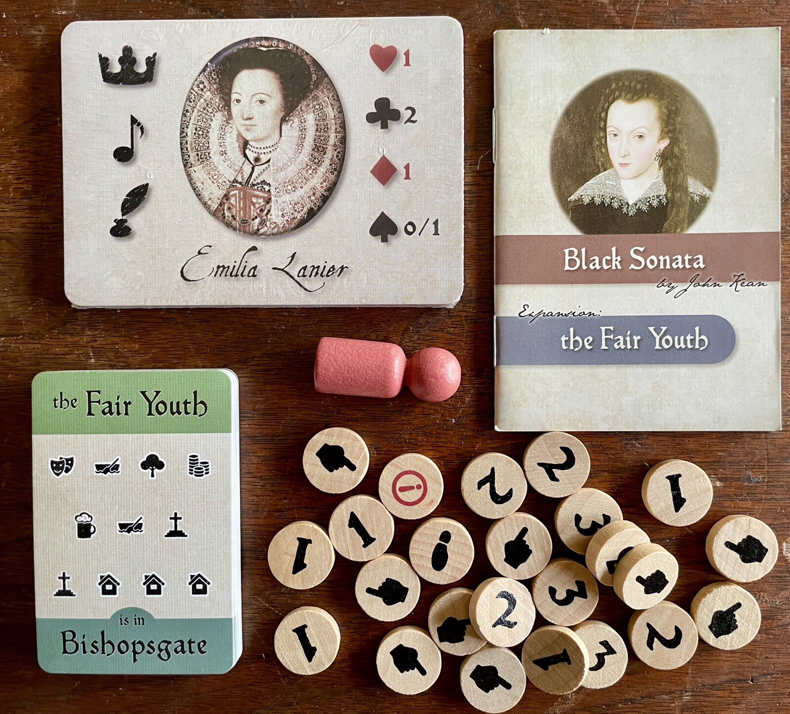 Black Sonata – Shakespeare Board Game w/Fair Youth Expansion – Mint